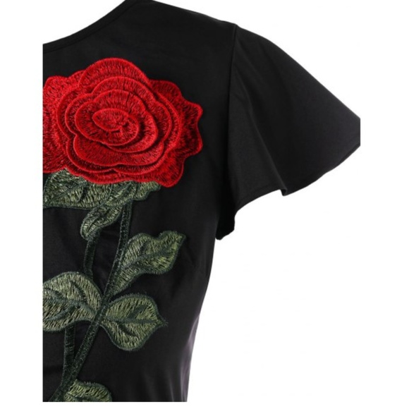 🌹VINTAGE BEAUTY💝Plus Size Rose Embroidered Dress - Picture 5 of 10